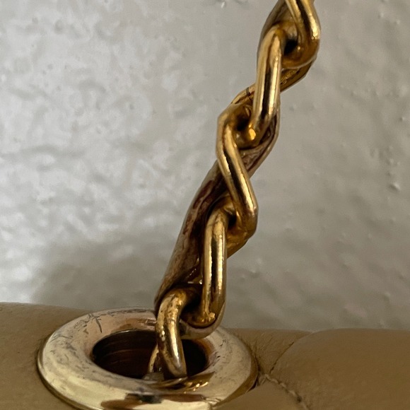 Quilted Mini Baguette Shoulder‎ Bag Gold Chain Crossbody Purse - Picture 2 of 10